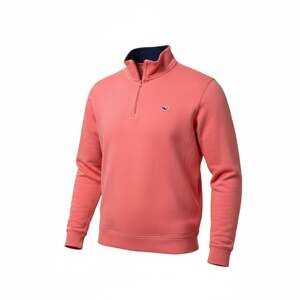 Vineyard Vines Men's Saltwater Quarter-Zip Pullover in Coral